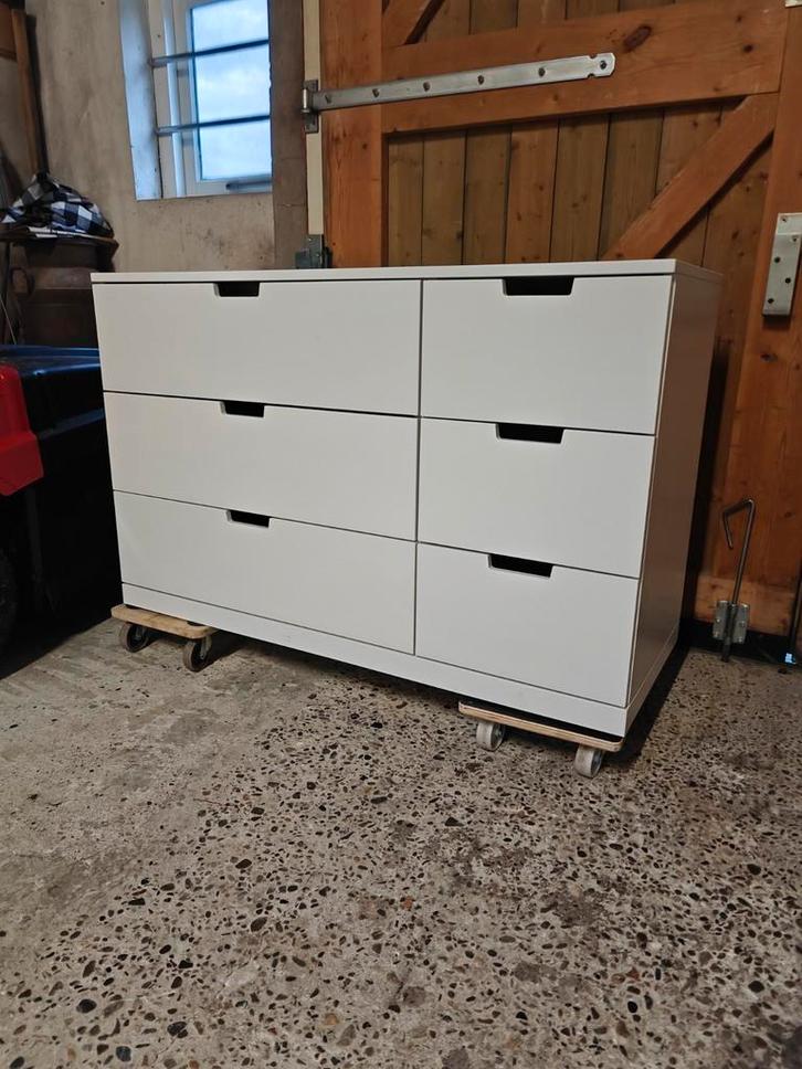 2x Ikea nordli ladekast met 6 lades, zonder gebruikssporen, Huis en Inrichting, Kasten | Ladekasten, Zo goed als nieuw, Minder dan 100 cm