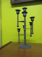 jaren 60 70 design kandelaar metaal retro 30 x 15 cm, Gebruikt, 25 tot 50 cm, ?, Metaal