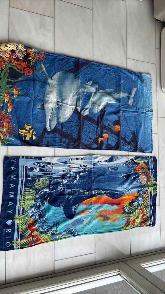 Twee badlakens voor kinderen dolfijn, Ophalen of Verzenden, One size, Jongen of Meisje, Zwem-accessoire