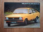 Opel Rallye 1.6 S - 2.0 E folder - 1978, Ophalen of Verzenden, Zo goed als nieuw, Opel