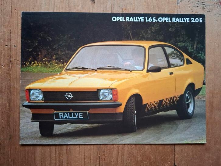 Opel Rallye 1.6 S - 2.0 E folder - 1978, Boeken, Auto's | Folders en Tijdschriften, Zo goed als nieuw, Opel, Ophalen of Verzenden