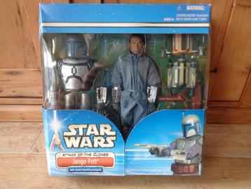 Hasbro Star Wars Attack of the Clones Jango Fett in Box,2002 beschikbaar voor biedingen