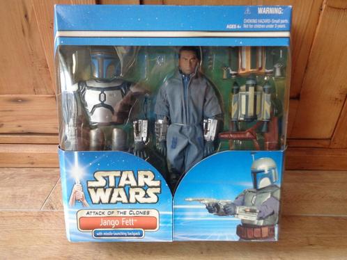 Hasbro Star Wars Attack of the Clones Jango Fett in Box,2002, Verzamelen, Star Wars, Zo goed als nieuw, Actiefiguurtje, Ophalen of Verzenden
