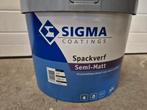 10L emmer Sigma spackverf semi-matt wit, Ophalen of Verzenden, Nieuw