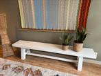 Witte robuuste houten lange zitbank of lange tafel, Huis en Inrichting, Kasten | Dressoirs, Ophalen, Minder dan 50 cm, Modern, ibiza, japandi