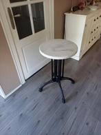 Leuk bistro tafeltje met marmerlook blad, Ophalen, Zo goed als nieuw