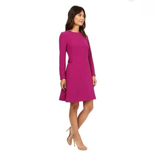 Ted Baker jurk in fuchsia roze /paars gouden rits 2/ S 44348, Kleding | Dames, Jurken, Zo goed als nieuw, Maat 36 (S), Paars, Boven de knie