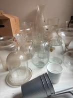 Verschillende vazen te koop, Gebruikt, Overige kleuren, Ophalen of Verzenden, Glas