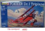 Vliegtuig Revell 1:48 FOKKER Dr1 TRIPLANE 4682 modelbouw, Hobby en Vrije tijd, Modelbouw | Vliegtuigen en Helikopters, Nieuw, Revell