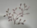 Wanddecoratie bladeren zilver metaal, Ophalen of Verzenden, Zo goed als nieuw