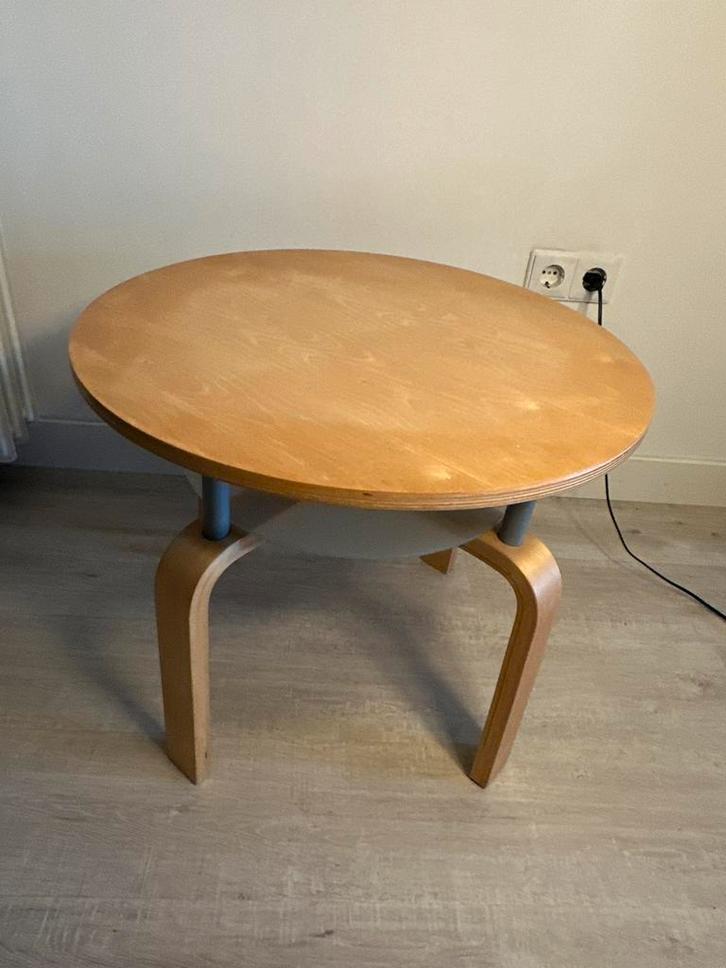 Ikea plywood aalto salontafel bijzettafel, Huis en Inrichting, Tafels | Bijzettafels, Zo goed als nieuw, Rond, 45 tot 60 cm, Minder dan 55 cm