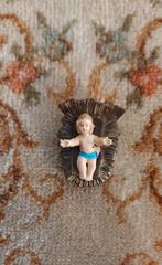 Kindje jezus in kribbe uit oude Italiaanse kerstgroep, Ophalen of Verzenden