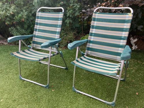 Crespo camping stoelen/tuinstoelen., Tuin en Terras, Tuinstoelen, Gebruikt, Aluminium, Ophalen of Verzenden