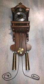 Antieke Wandklok met Slinger en Gewichten, Ophalen of Verzenden