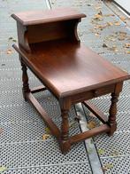 Houten bijzettafel met lade, Gebruikt, 55 tot 75 cm, Rechthoekig, Hout