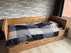Steigerhouten bed (210x90) met onderbed., Huis en Inrichting, Slaapkamer | Bedden, Ophalen, Gebruikt, 90 cm, Eenpersoons
