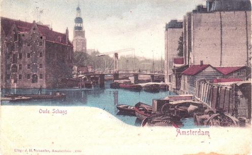 AMSTERDAM    OUDE  SCHANS, Verzamelen, Ansichtkaarten | Nederland, Noord-Holland, Voor 1920, Verzenden