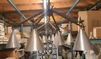 3 antieke brutalist kerk of klooster lampen 115 cm doorsnee, Antiek en Kunst, Antiek | Lampen, Ophalen