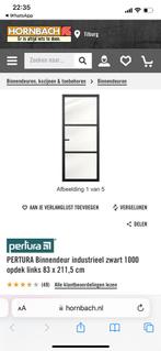 Nieuwe glazen binnendeur industrieel zwart Pertura, Doe-het-zelf en Verbouw, Nieuw, Ophalen of Verzenden