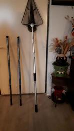 2 carbon hengels en uitschuifbaar vis net, Ophalen of Verzenden, Zo goed als nieuw