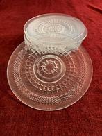 7 gebaksbordjes glas, Ophalen, Bord(en), Overige stijlen, Glas