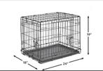 Brand new Double Door 24" Dog Crate, Ophalen, Nieuw