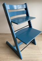 Stokke Tripp Trapp stoel blauw, Kinderen en Baby's, Kinderstoelen, Ophalen, Gebruikt, Meegroeistoel