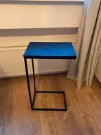 Bijzettafel Jerry zwart mangohout, Ophalen, Zo goed als nieuw, Vierkant, 55 tot 75 cm