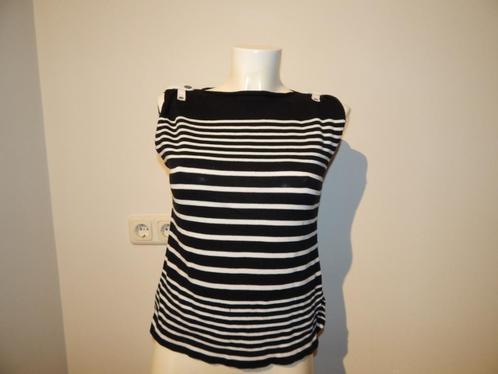 Jean Paul Gaultier gebreide top marine look merk stiksel S, Kleding | Dames, Tops, Gedragen, Maat 36 (S), Overige kleuren, Zonder mouw