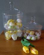 3 delig glazen Stolp etagere voor bijv. Koekjes paaseieren, Ophalen of Verzenden, Zo goed als nieuw