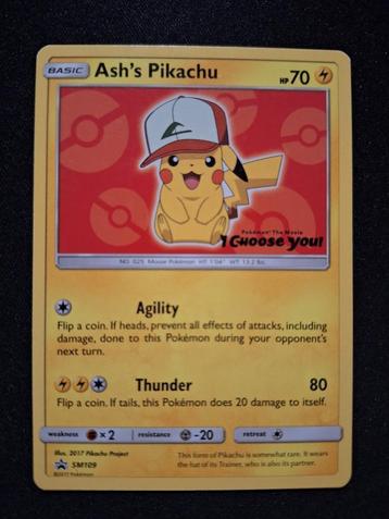 Ash's Pikachu SM109 Promo beschikbaar voor biedingen