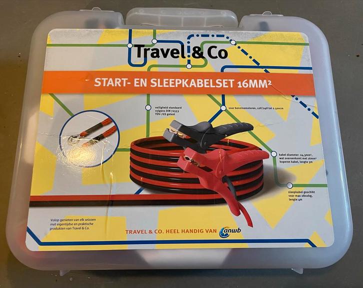 ANWB Travel & Co Startkabels en Sleepkabel set 16mm² koffer, Auto diversen, Jumpstarters, Zo goed als nieuw, Ophalen