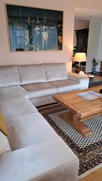 hoekbank beige velvet 280x280, Huis en Inrichting, Ophalen, 250 tot 300 cm, Hoekbank, 75 tot 100 cm