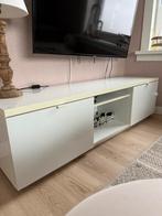Ikea Byas tv meubel wit hoogglans, Huis en Inrichting, Kasten | Televisiemeubels, Ophalen, Gebruikt, 150 tot 200 cm, Minder dan 100 cm