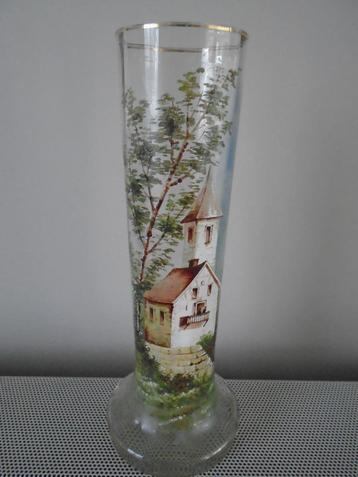  opaline vaas deze is hand geschilderd (Kerst) beschikbaar voor biedingen