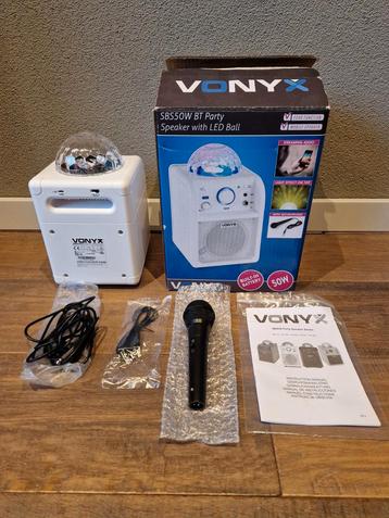 Vonyx SB550W Party Speaker met LED Bal - Nieuwstaat! beschikbaar voor biedingen
