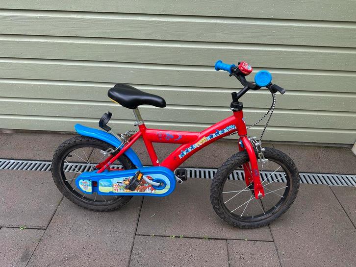 Kinderfiets - Paw Patrol thema, Fietsen en Brommers, Fietsen | Meisjes, Gebruikt, 16 inch, Handrem, Ophalen