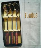 Retro vintage fondue lepels in doos, Huis en Inrichting, Keuken | Bestek, Ophalen of Verzenden, Zo goed als nieuw