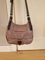 Bruine  leren schoudertas., Sieraden, Tassen en Uiterlijk, Tassen | Damestassen, Ophalen of Verzenden, Zo goed als nieuw, Bruin