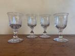 4 x 19e eeuws Borrelglaasjes Glazen likeur borrel antiek Fr, Antiek en Kunst, Ophalen of Verzenden