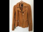 Toffe lederen suede biker vest jas mosterdgeel mt 42 NIEUW, Overige kleuren, Yessica, Maat 42/44 (L), Nieuw