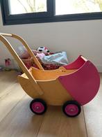Houten poppenwagen van Dijk Toys, Ophalen, Zo goed als nieuw, Duw- of Trekspeelgoed
