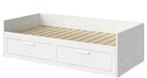 IKEA Bedbank met 2 lades, wit, 80x200 cm, Huis en Inrichting, Slaapkamer | Slaapbanken, 80 cm, Ophalen of Verzenden, Wit, Zo goed als nieuw