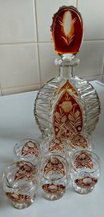 Art Deco Likeurkaraf met Glaasjes, ca. 1930, Ophalen of Verzenden