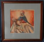 Aquarel Bewening door Lodewijk Schelfhout 1930 hxb: 29x29 cm, Ophalen of Verzenden