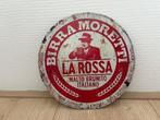 Prachtig Birra Moretti vintage rond bord (20x20), Ophalen of Verzenden, Zo goed als nieuw, Reclamebord, Plaat of Schild, Overige merken