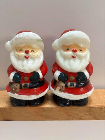 Vintage Kerstkaarsen Kerstmannetjes Set beschikbaar voor biedingen