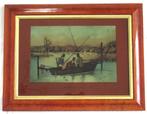 Reproductie Fishing in a Punt van aquatint Henry Alken., Ophalen of Verzenden