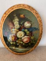 Vintage Ovale houten bolvormige schilderij, Ophalen