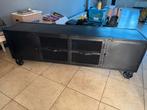 Industriële TV-meubel op wielen, Ophalen, Gebruikt, 150 tot 200 cm, Minder dan 100 cm